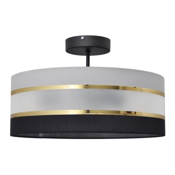 Loftlampe HELEN 3xE27/15W/230V sort/grå/gylden