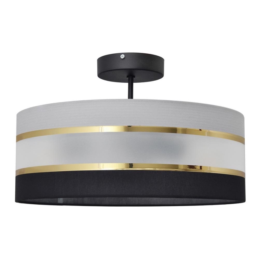 Loftlampe HELEN 3xE27/15W/230V sort/grå/gylden