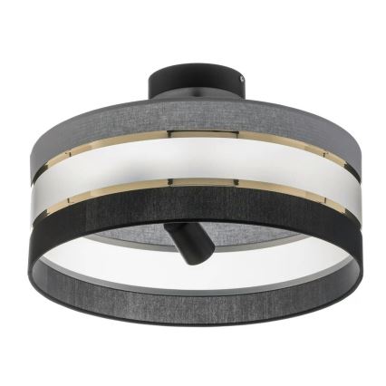 Loftlampe HELEN 3xE27/15W/230V sort/grå/gylden