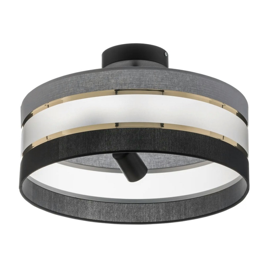 Loftlampe HELEN 3xE27/15W/230V sort/grå/gylden