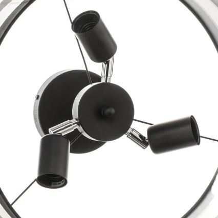 Loftlampe HELEN 3xE27/15W/230V sort/grå/gylden