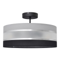 Loftlampe HELEN 3xE27/15W/230V sort/grå/skinnende krom