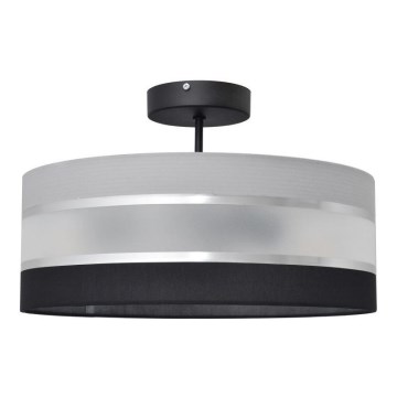Loftlampe HELEN 3xE27/15W/230V sort/grå/skinnende krom