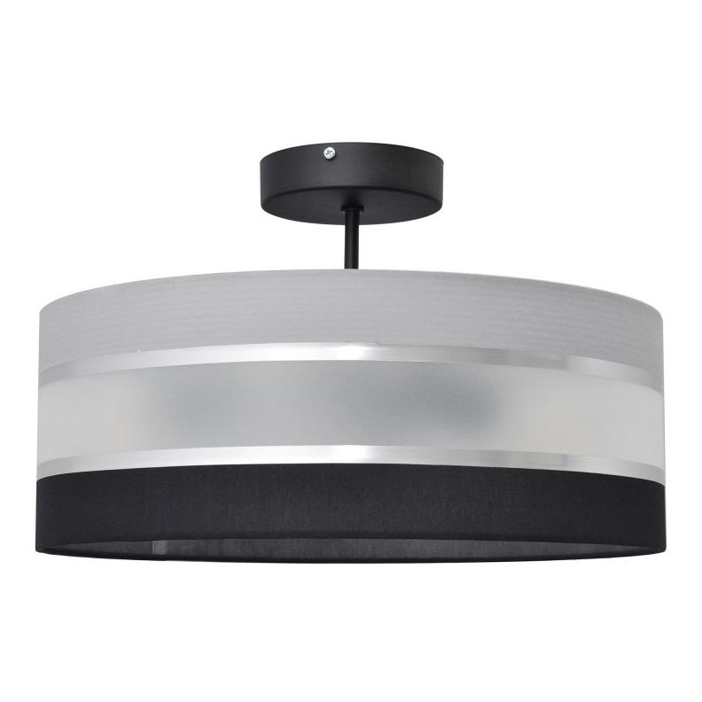 Loftlampe HELEN 3xE27/15W/230V sort/grå/skinnende krom