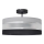 Loftlampe HELEN 3xE27/15W/230V sort/grå/skinnende krom