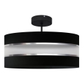 Loftlampe HELEN 3xE27/15W/230V sort/skinnende krom