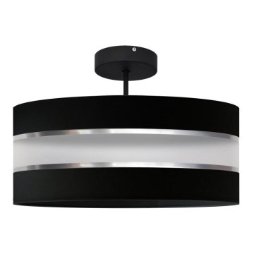 Loftlampe HELEN 3xE27/15W/230V sort/skinnende krom
