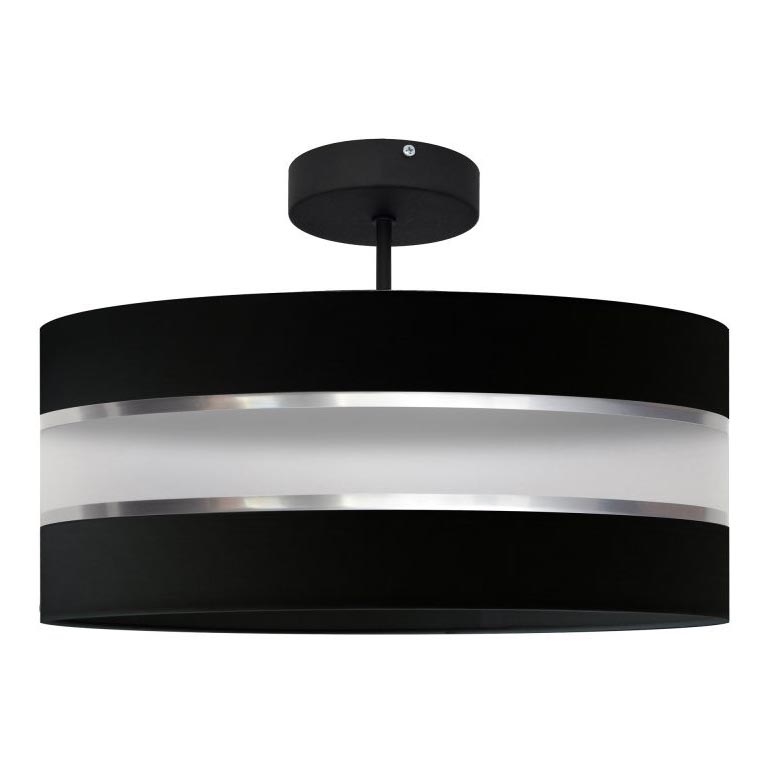 Loftlampe HELEN 3xE27/15W/230V sort/skinnende krom