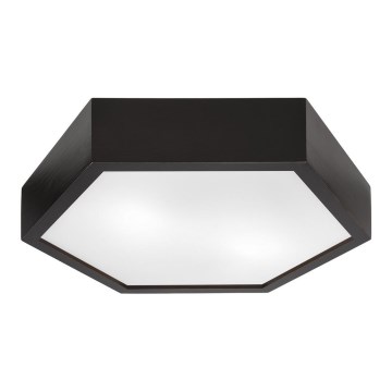Loftlampe HEX 2xE27/60W/230V diameter 43 cm fyrretræ wenge