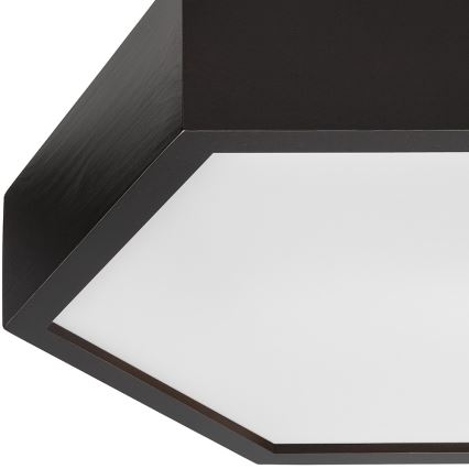 Loftlampe HEX 2xE27/60W/230V diameter 43 cm fyrretræ wenge