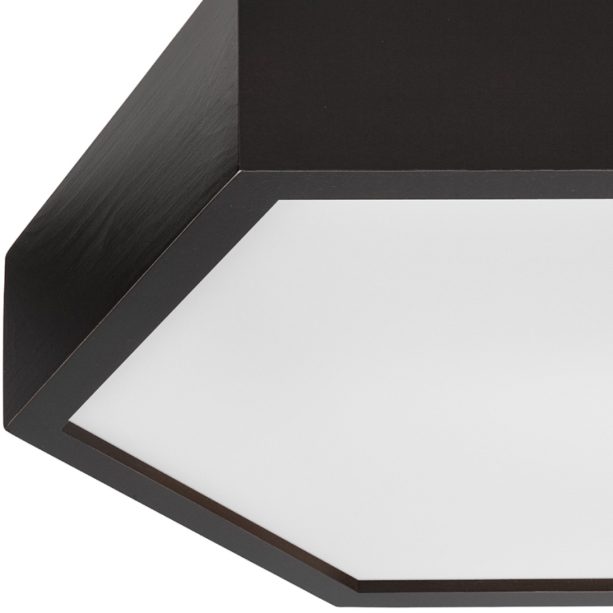 Loftlampe HEX 2xE27/60W/230V diameter 43 cm fyrretræ wenge