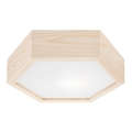 Loftlampe HEX NATURAL 1xE27/60W/230V diam. 32 cm fyrretræ