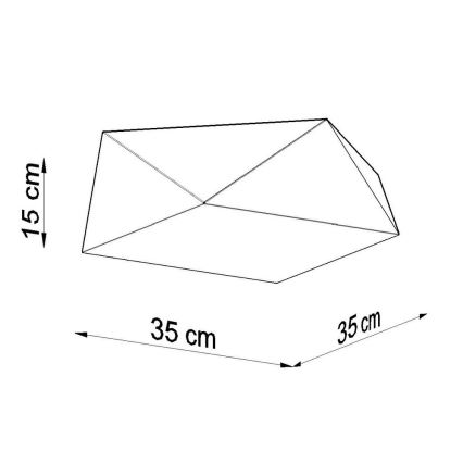 Loftlampe HEXA 2xE27/60W/230V hvid