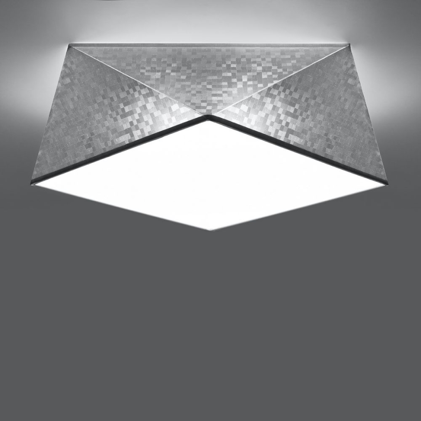 Loftlampe HEXA 2xE27/60W/230V sølvfarvet
