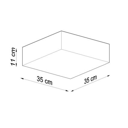 Loftlampe HORUS 35 2xE27/60W/230V antik sort