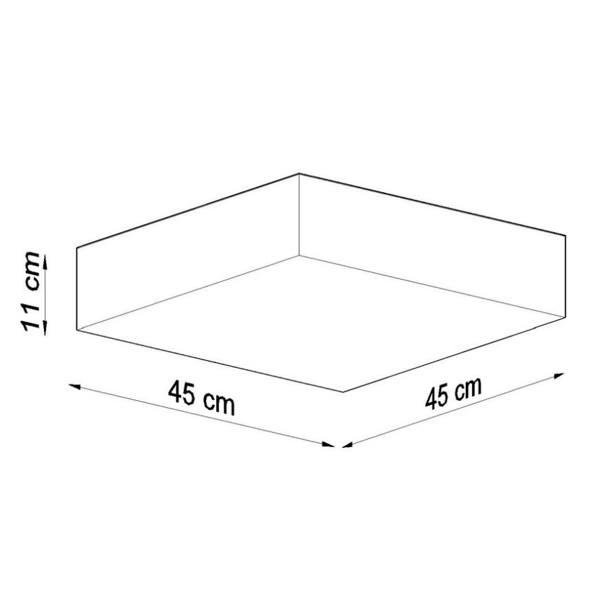 Loftlampe HORUS 45 3xE27/60W/230V hvid