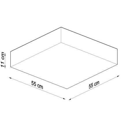 Loftlampe HORUS 4xE27/60W/230V sort