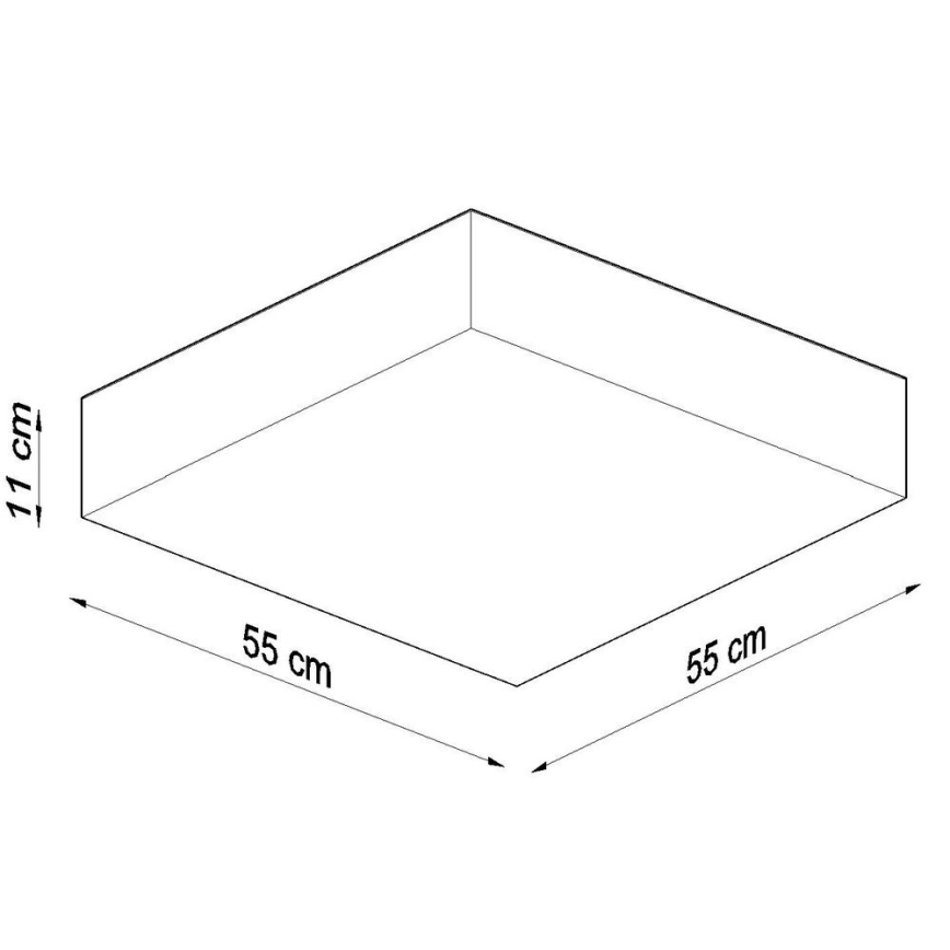 Loftlampe HORUS 4xE27/60W/230V sort