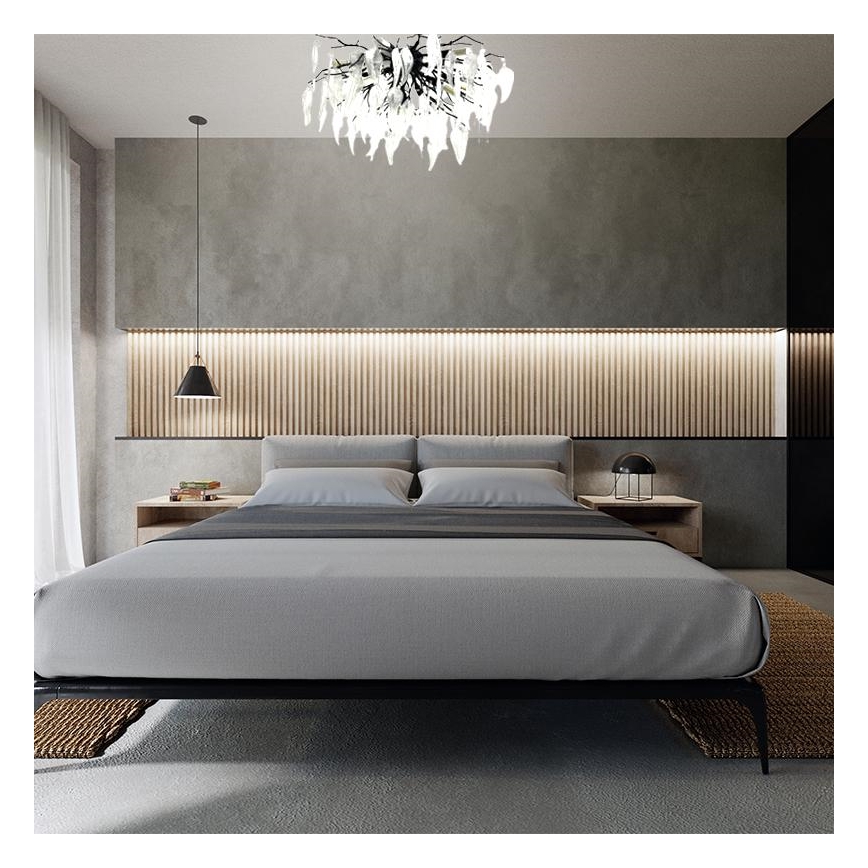 Loftlampe i krystal 10xG9/40W/230V sort