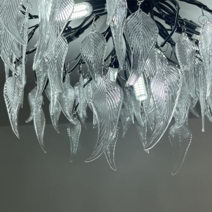 Loftlampe i krystal 10xG9/40W/230V sort
