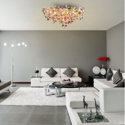 Loftlampe i krystal 12xG9/40W/230V farverig