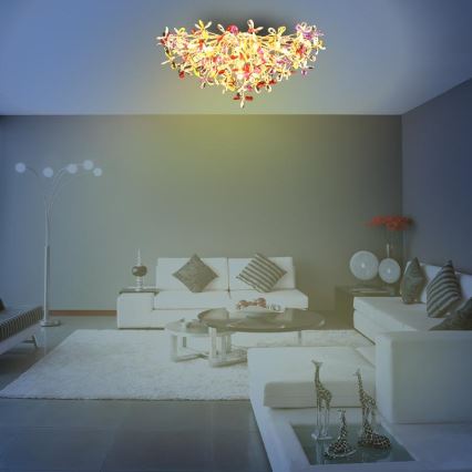 Loftlampe i krystal 12xG9/40W/230V farverig