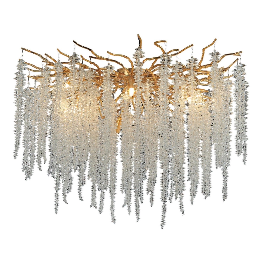 Loftlampe i krystal 12xG9/40W/230V guldfarvet