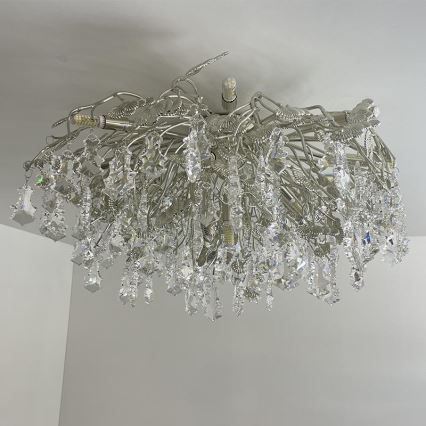 Loftlampe i krystal 12xG9/40W/230V skinnende krom