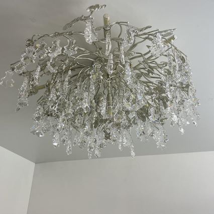 Loftlampe i krystal 12xG9/40W/230V skinnende krom