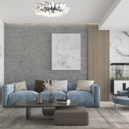 Loftlampe i krystal 12xG9/40W/230V sort