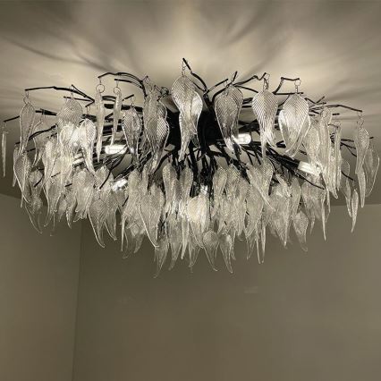 Loftlampe i krystal 12xG9/40W/230V sort