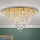 Loftlampe i krystal CELESTE 12xG9/40W/230V diameter 75 cm guldfarvet