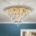 Loftlampe i krystal CELESTE 6xG9/40W/230V diameter 45 cm guldfarvet