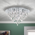 Loftlampe i krystal CELESTE 6xG9/40W/230V diameter 45 cm skinnende krom