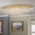Loftlampe i krystal CRYSTALRIVER 21xG9/40W/230V guldfarvet