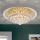 Loftlampe i krystal GLORIA 6xG9/40W/230V diameter 50 cm guldfarvet