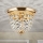 Loftlampe i krystal PLAFOND 1xE27/40W/230V diameter 26 cm guldfarvet