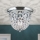 Loftlampe i krystal PLAFOND 1xE27/40W/230V diameter 26 cm skinnende krom