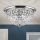 Loftlampe i krystal PLAFOND 6xE27/40W/230V diameter 47 cm skinnende krom