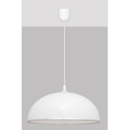 Loftlampe i snor CIRCLE 1xE27/15W/230V hvid