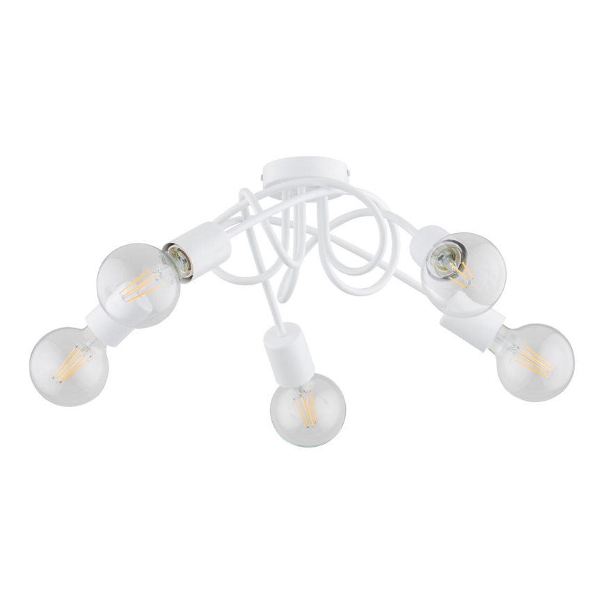 Loftlampe INTER 5xE27/15W/230V hvid