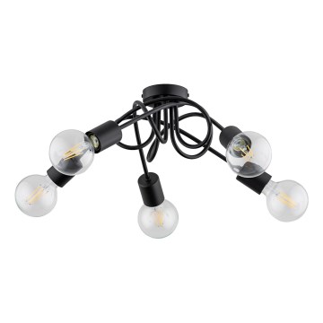 Loftlampe INTER 5xE27/15W/230V sort