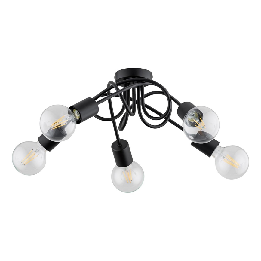 Loftlampe INTER 5xE27/15W/230V sort