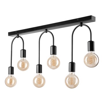 Loftlampe JANO 6xE27/15W/230V sort