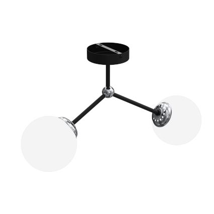 Loftlampe JOY 2xE14/40W/230V sort/skinnende krom