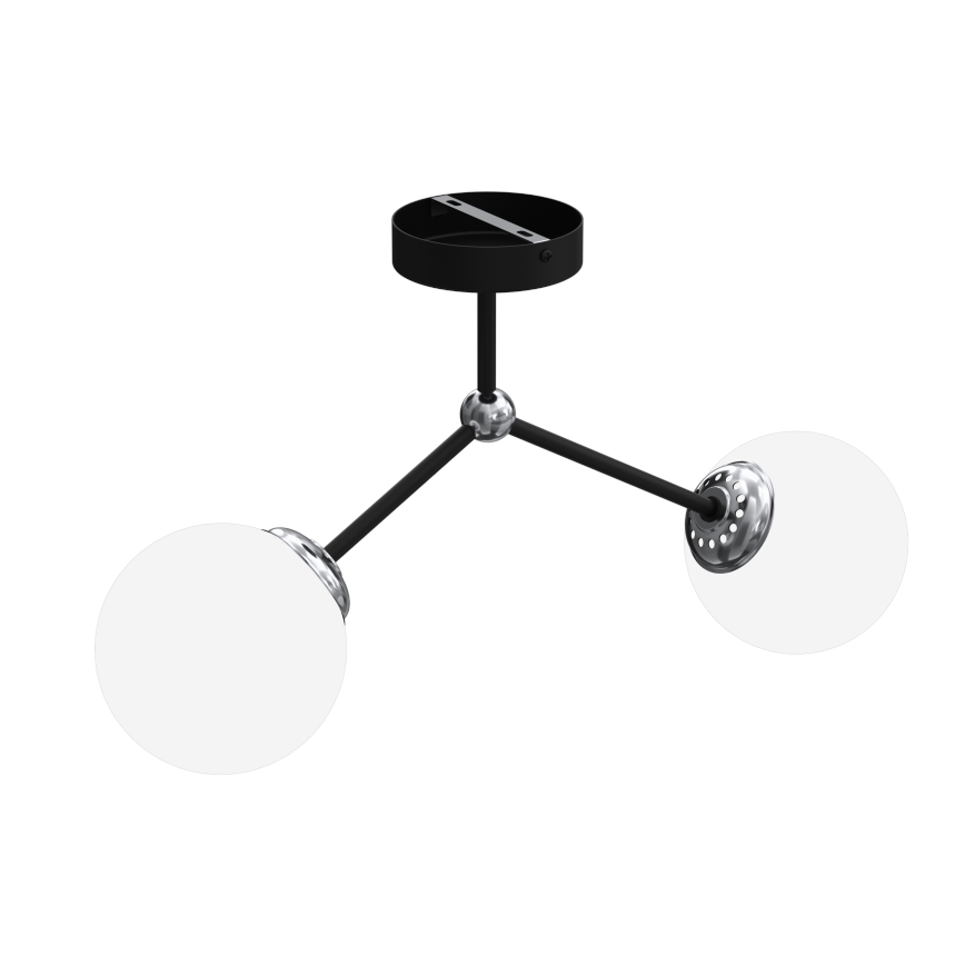 Loftlampe JOY 2xE14/40W/230V sort/skinnende krom