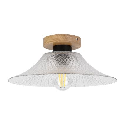 Loftlampe JULL WOOD 1xE27/15W/230V eg/klar Ø 34 cm