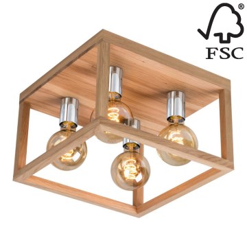 Loftlampe KAGO 4xE27/60W/230V - FSC-certificeret