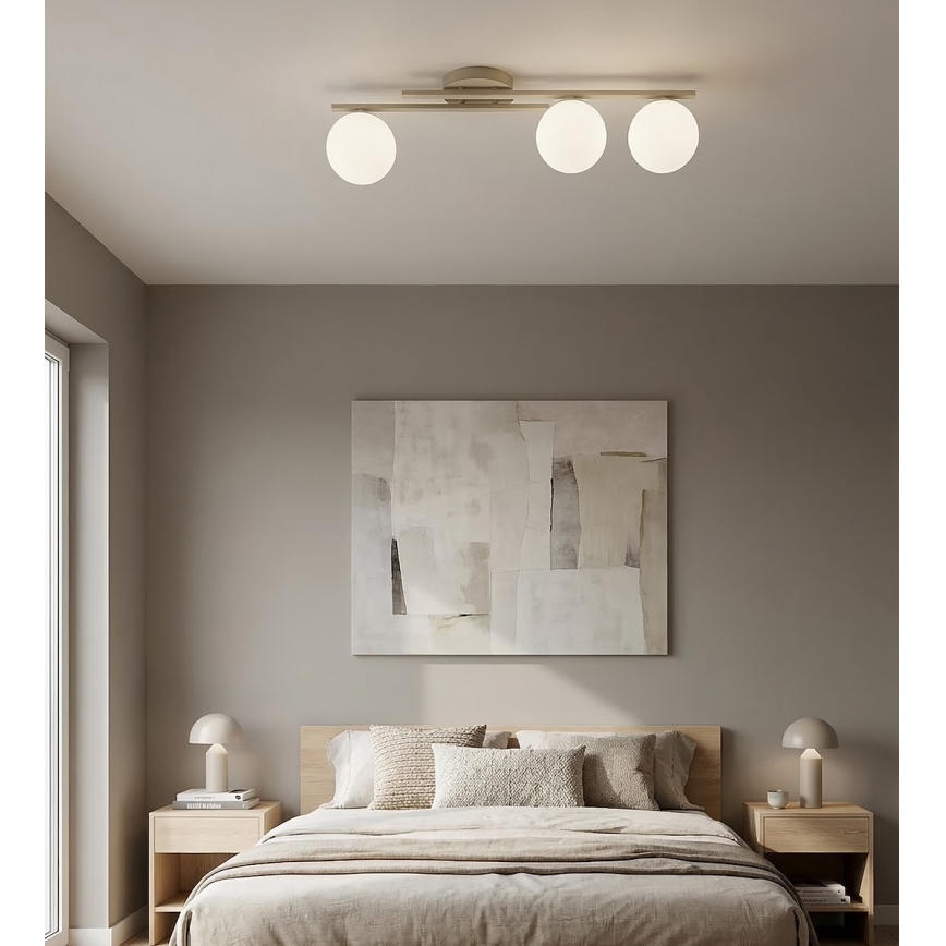 Loftlampe KAIRO 3xE14/10W/230V beige