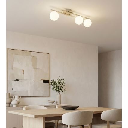 Loftlampe KAIRO 3xE14/10W/230V beige